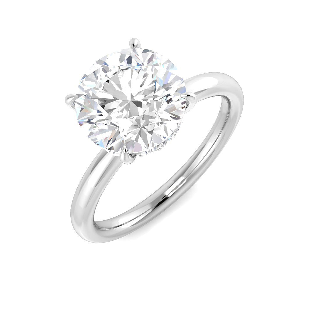 Platinum Round Lab Grown Diamond Ring 1