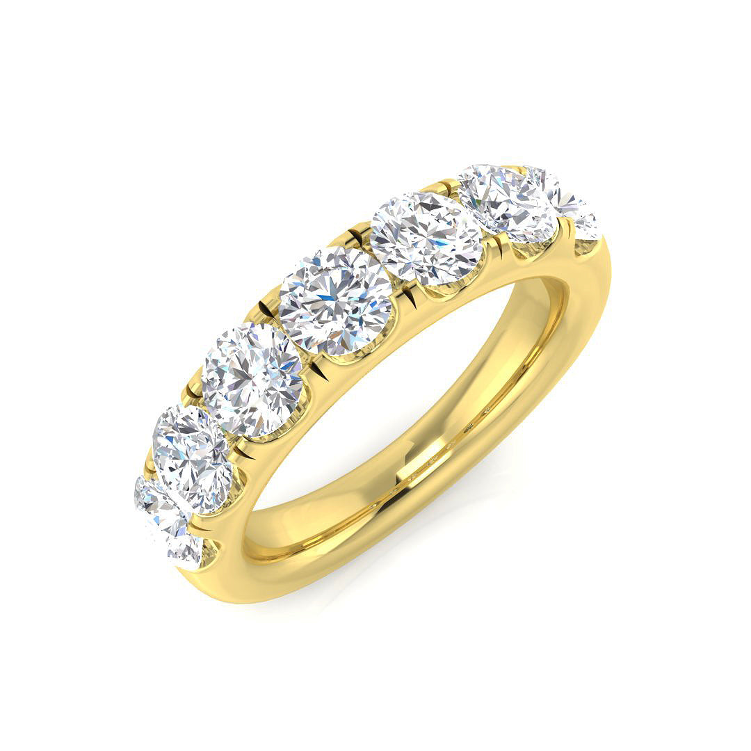 9ct Yellow Gold Round Lab Grown Diamond Ring 1
