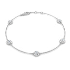 9ct White Gold Round Lab Grown Diamond Bracelet 1