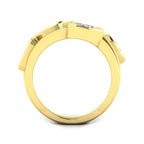 9ct Yellow Gold Emerald Cut and Marquise and Oval and Pear Lab Grown Diamond Ring 2