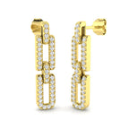 9ct Yellow Gold Round Lab Grown Diamond Earrings 1