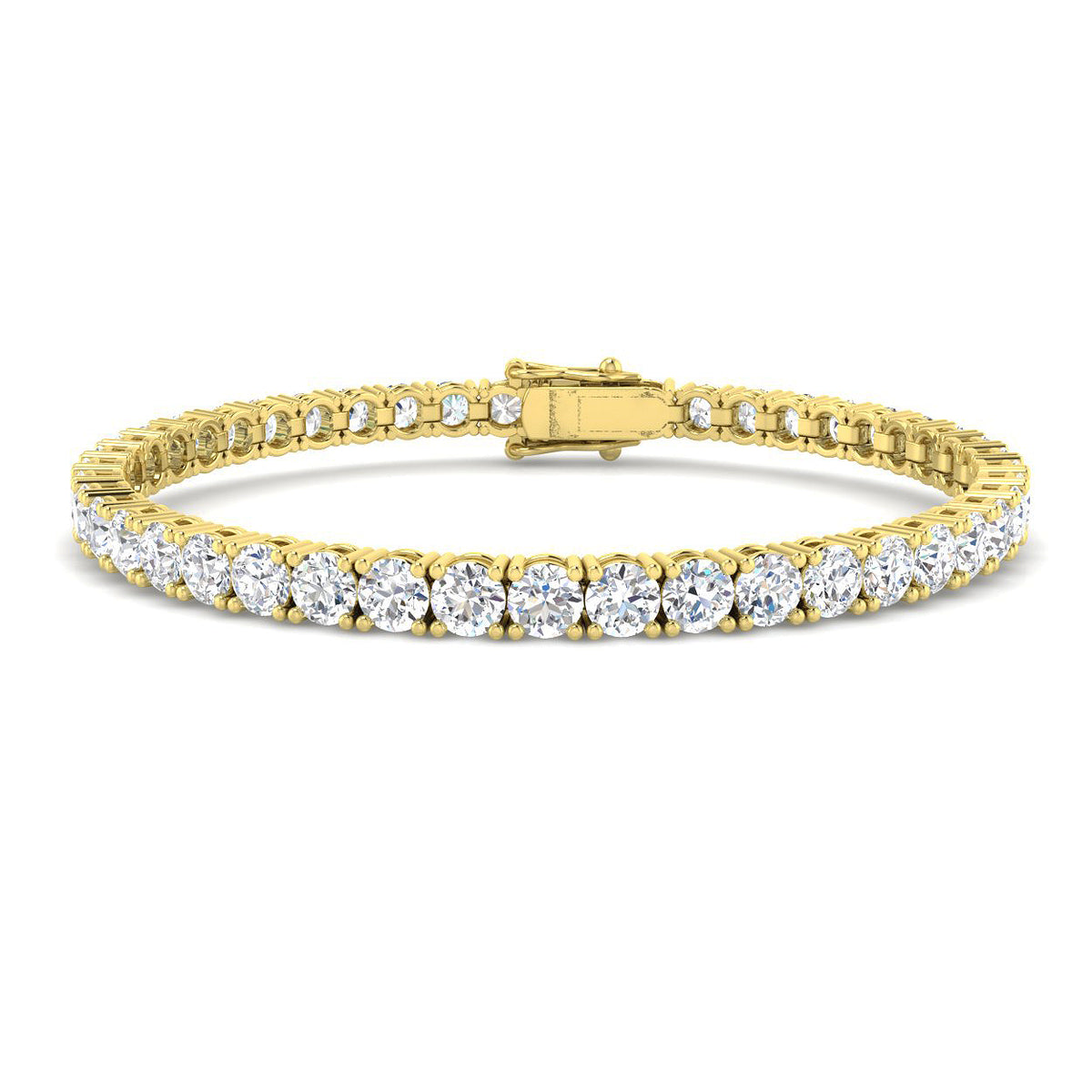 18ct Yellow Gold Round Lab Grown Diamond Bracelet 1