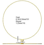 9ct Yellow Gold Oval Lab Grown Diamond Necklace 2