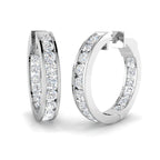 9ct White Gold Round Lab Grown Diamond Earrings 1