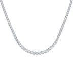 9ct White Gold Round Lab Grown Diamond Necklace 1