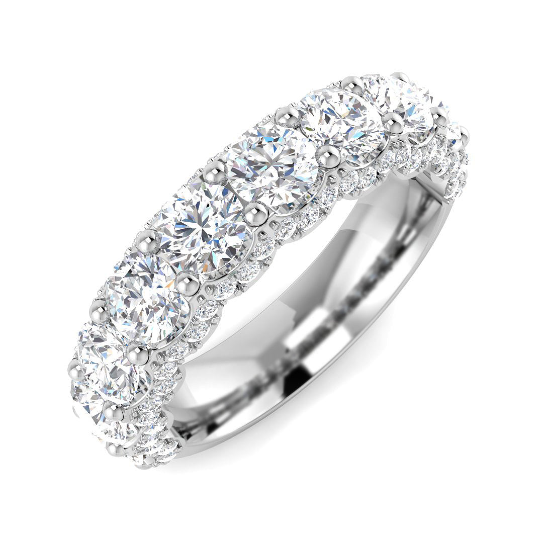 9ct White Gold Round Lab Grown Diamond Ring 1