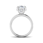 9ct White Gold Oval Lab Grown Diamond Ring 2