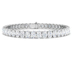 9ct White Gold Oval Lab Grown Diamond Bracelet 1