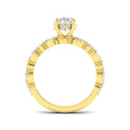 9ct Yellow Gold Marquise and Oval Lab Grown Diamond Ring 2