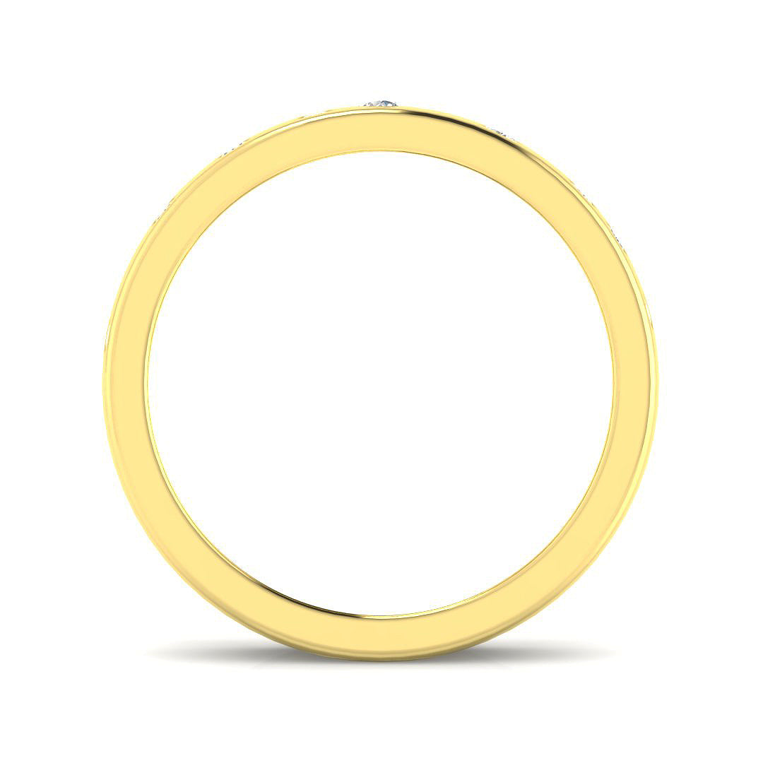 9ct Yellow Gold Round Lab Grown Diamond Ring 2