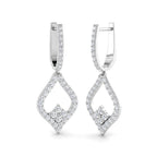 9ct White Gold Round Lab Grown Diamond Earrings 1