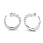 9ct White Gold Round Lab Grown Diamond Earrings 1