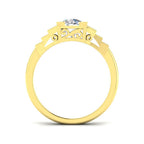 9ct Yellow Gold Round Lab Grown Diamond Ring 2