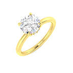 9ct Yellow Gold Round Lab Grown Diamond Ring 1