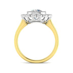 9ct Two Tone Round Cvd Old Cut Ring 2