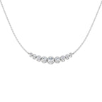 9ct White Gold Round Lab Grown Diamond Necklace 1