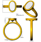 9ct Yellow Gold Oval Lab Grown Diamond Ring 3