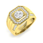 9ct Yellow Gold Round Lab Grown Diamond Ring 1