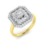 9ct Yellow Gold Round Lab Grown Diamond Ring 1