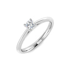 9ct White Gold Round Lab Grown Diamond Ring 1
