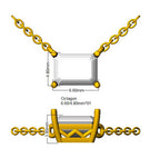 9ct White Gold Emerald Cut Lab Grown Diamond Necklace 2