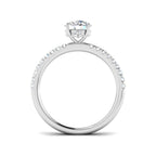 9ct White Gold Round Lab Grown Diamond Ring 2