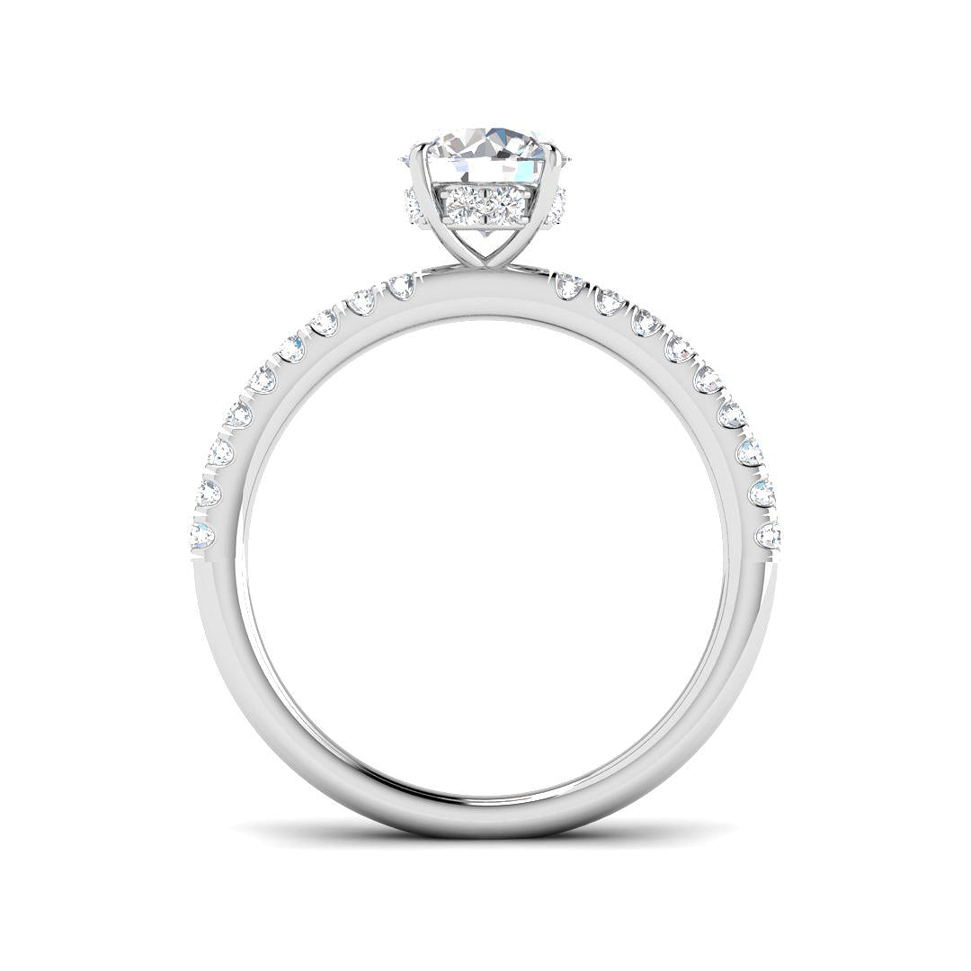 9ct White Gold Round Lab Grown Diamond Ring 2