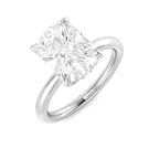 9ct White Gold Cushion Lab Grown Diamond Ring 1