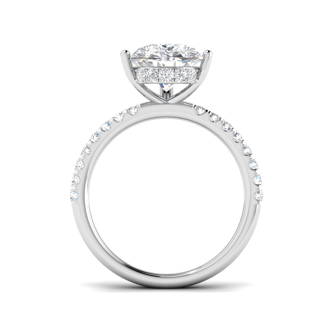Platinum Pear Lab Grown Diamond Ring 2