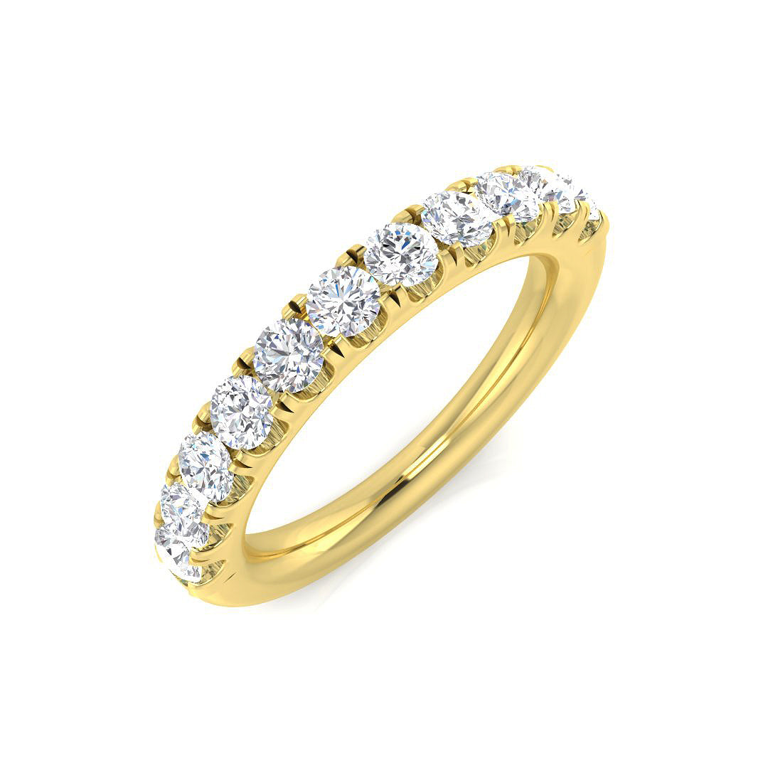 18ct Yellow Gold Round Lab Grown Diamond Ring 1