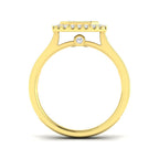 9ct Yellow Gold Round Lab Grown Diamond Ring 2