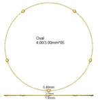 9ct White Gold Oval Lab Grown Diamond Necklace 2