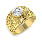 9ct Yellow Gold Round Lab Grown Diamond Ring 1