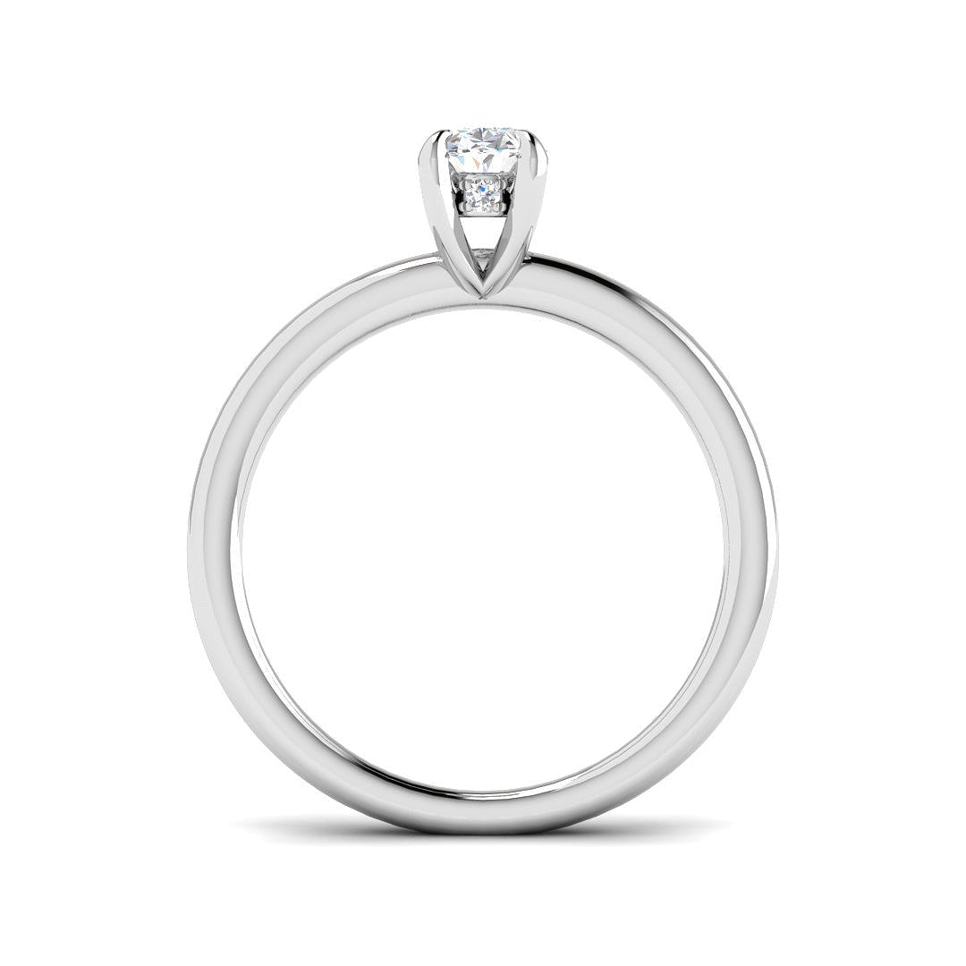 Platinum Oval Diamond Ring 2