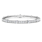 9ct White Gold Round Lab Grown Diamond Bracelet 1