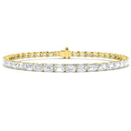 9ct Yellow Gold Emerald Cut Lab Grown Diamond Bracelet 1