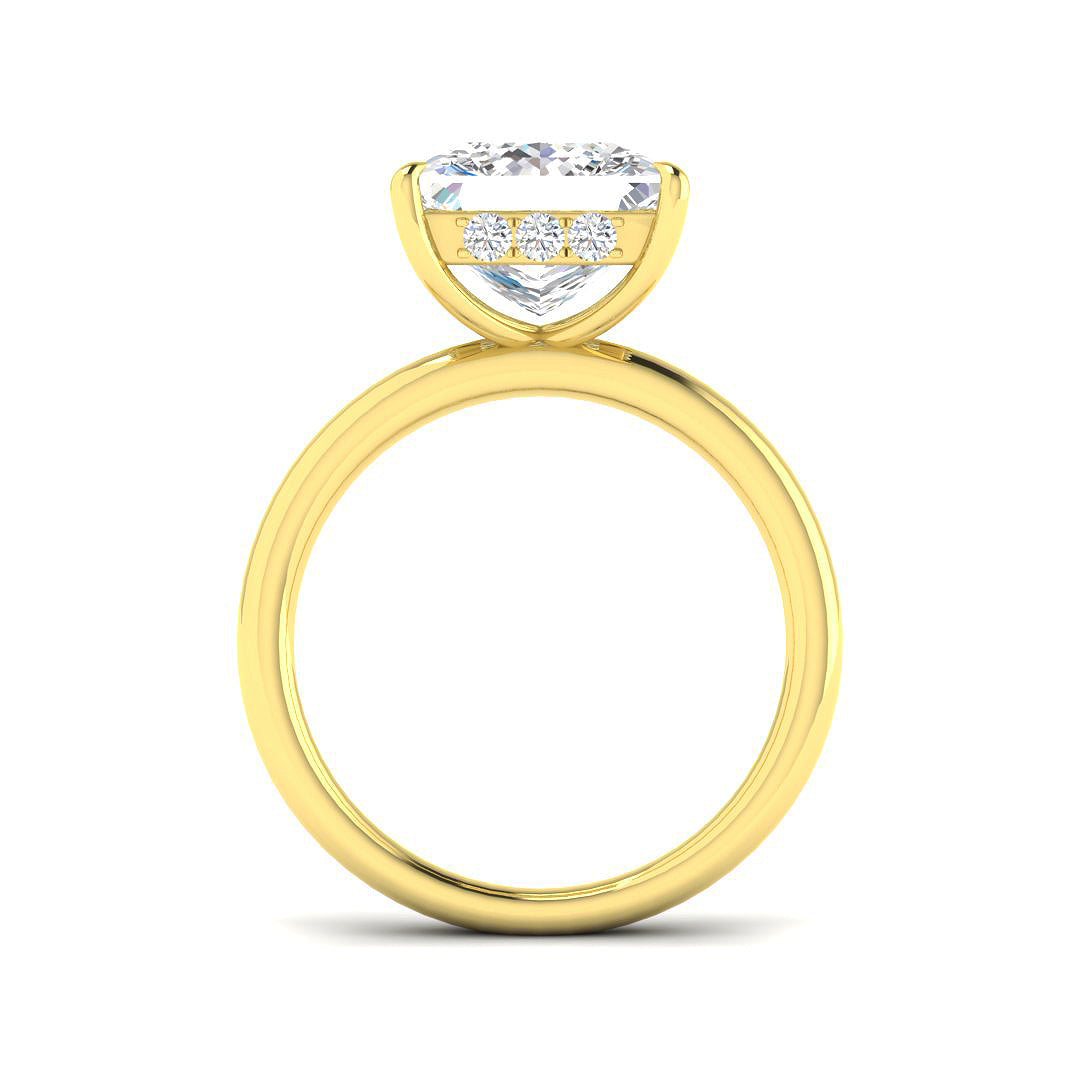 9ct Yellow Gold Princess Lab Grown Diamond Ring 2