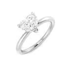 9ct White Gold Heart Lab Grown Diamond Ring 1