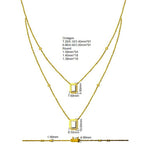 18ct White Gold Emerald Cut Lab Grown Diamond Necklace 2