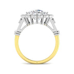 9ct Two Tone Round Cvd Old Cut Ring 2