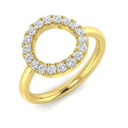 9ct Yellow Gold Round Lab Grown Diamond Ring 1