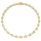 9ct Yellow Gold Round Lab Grown Diamond Bracelet 1