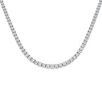 9ct White Gold Round Lab Grown Diamond Necklace 1