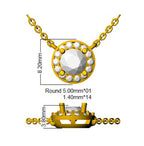 9ct White Gold Round Lab Grown Diamond Necklace 2