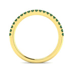 9ct Yellow Gold Round Green Diamond Ring 2