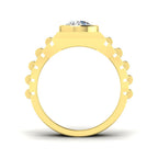 9ct Yellow Gold Round Lab Grown Diamond Ring 2