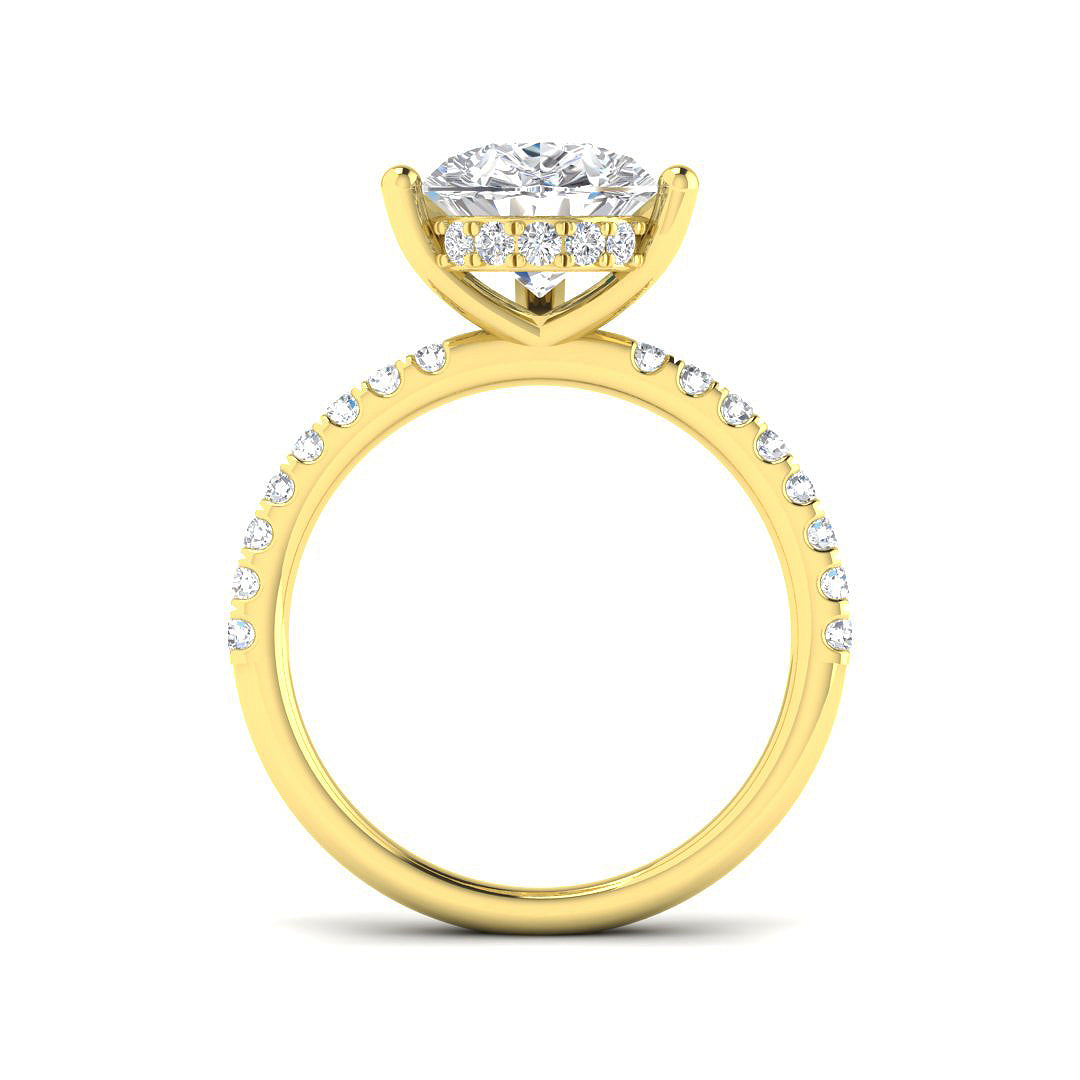 9ct Yellow Gold Pear Lab Grown Diamond Ring 2