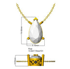 9ct Yellow Gold Pear Lab Grown Diamond Necklace 2