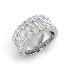 9ct White Gold Baguette Lab Grown Diamond Ring 1