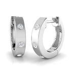 9ct White Gold Round Lab Grown Diamond Earrings 1